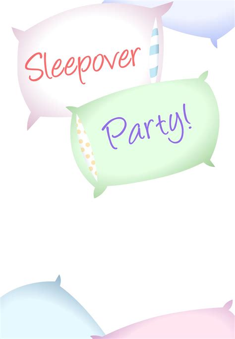 printable sleepover party invitation sleepover