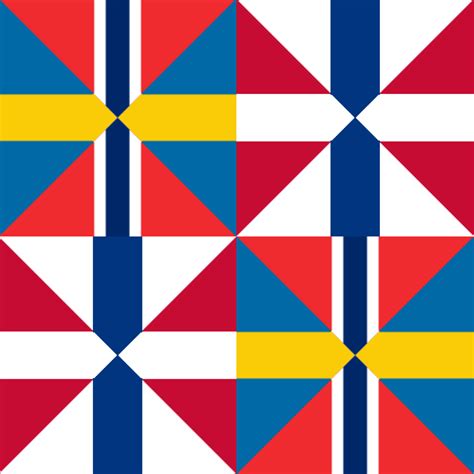 Fictional Union Jack Of Scandinavia Colors Of Sweden Norway