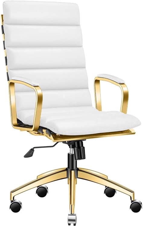 Buy Carocc White Gold Desk Chair White Gold Office Chair High Back