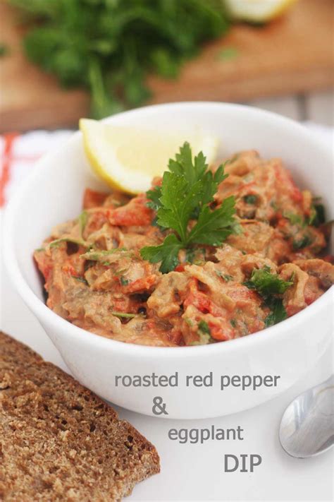 sweet roasted red pepper and eggplant dip scrummy lane