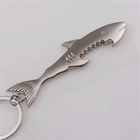 30pcs Cute Creative Shark Style Bottle Opener Keychain In Openers From