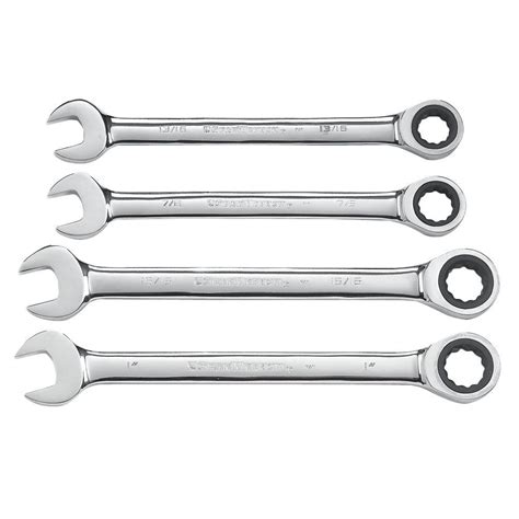 Gearwrench Sae Large Size Ratcheting Wrench Set 4 Piece 9309d The