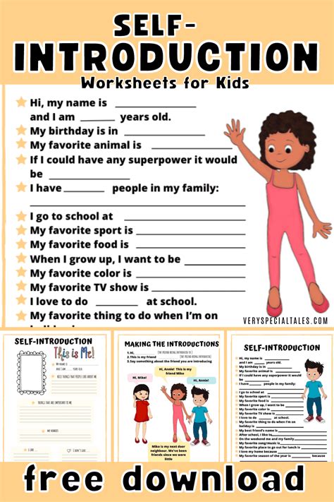 Introduce Yourself Worksheet Worksheets For Kindergarten