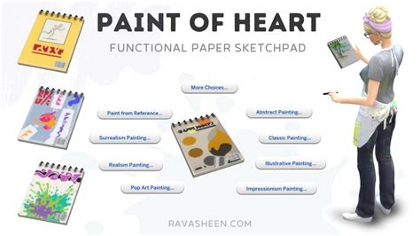 Paint Of Heart Functional Paper Sketchpad Sims 4 Cc Youtube