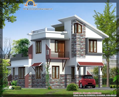 Modern Villa Elevation 1577 Sq Ft Kerala Home Design And Floor