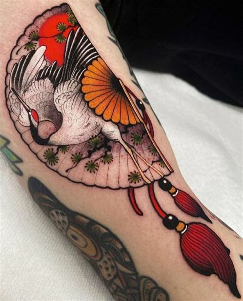 Japanese Crane Tattoos Expose All The Beauty Of This Bird