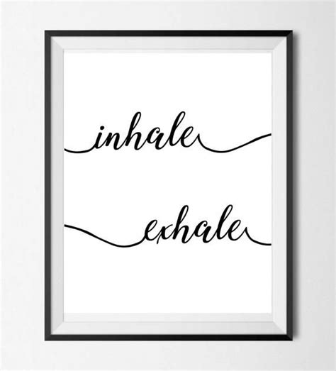 Inhale Exhale Instant Download Digital Printable Wall Art Etsy