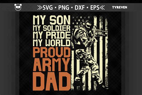 Proud Army Dad My Son My Soldier Pride By Jobeaub Thehungryjpeg