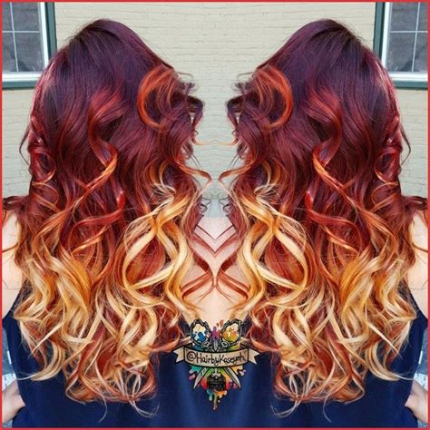 10 Fire Red Ombre Hair Fashion Style