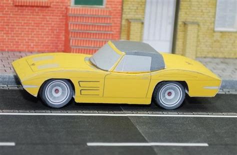 Papermau Classic Corvette Sting Ray 1965 Paper Model By Race Paper