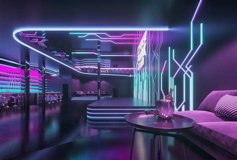 Cyberpunk Club Interior Project Behance