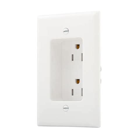 Eaton 15 Amp Tamper Resistant Recessed Residential Decorator Outlet