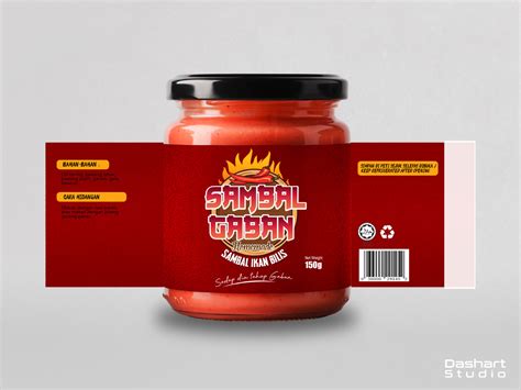 Label Sticker Sambal Gaban On Behance