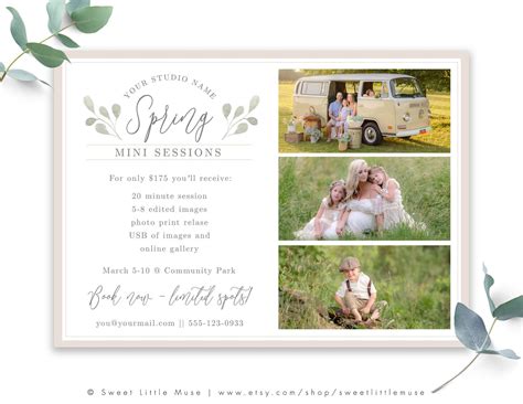 Spring Mini Session Template for Photographers Mini Session | Etsy | Mini session template, Mini ...