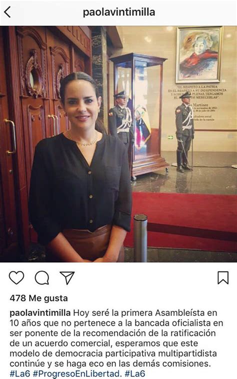 Paola Vintimilla Dice Ser Primera Ponente De Oposición En 10 Años