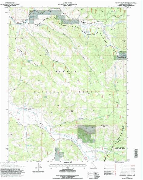 Yellowmaps Squaw Valley Peak Ca Topo Map 124000 Scale 7