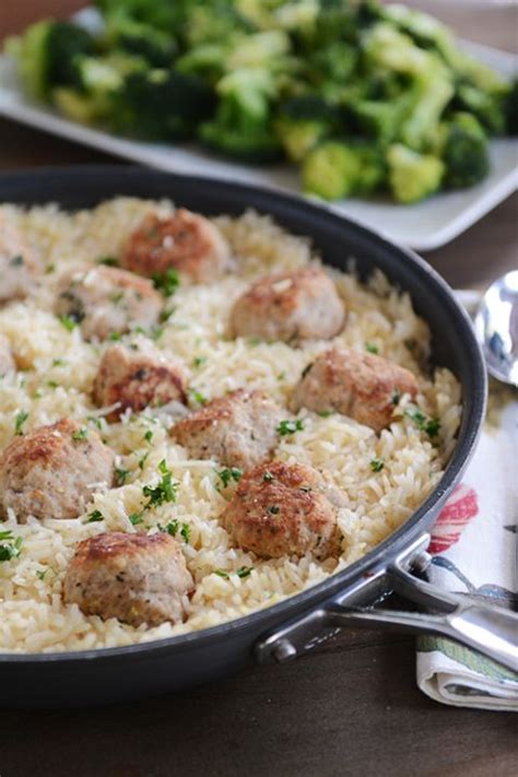 Welcome to the diabetes daily recipe collection! Skillet Turkey Meatballs with Lemon Rice | Recipe | Ground ...