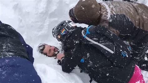 Man Rescued After Being Buried Under An Avalanche Of Snow Itv News