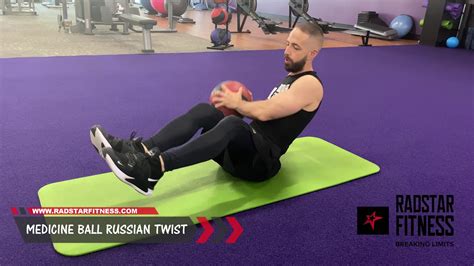 Radstar Fitness Medicine Ball Russian Twist Core Exercise Youtube