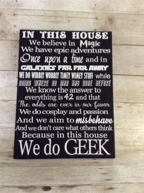In This House We Do Geek We Do Geek 16x20 Etsy