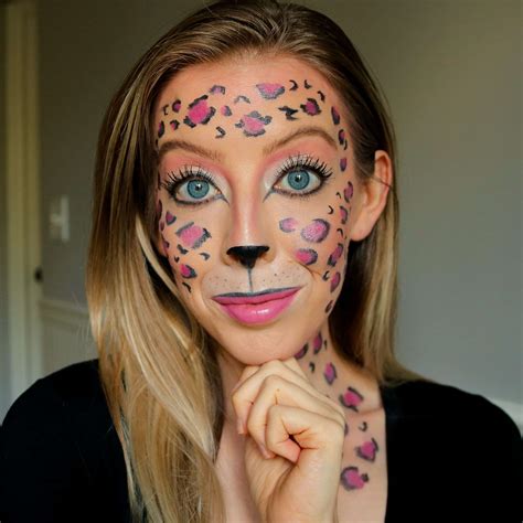 Easy Pink Halloween Leopard Makeup Tutorial Nikki B S Health Beauty