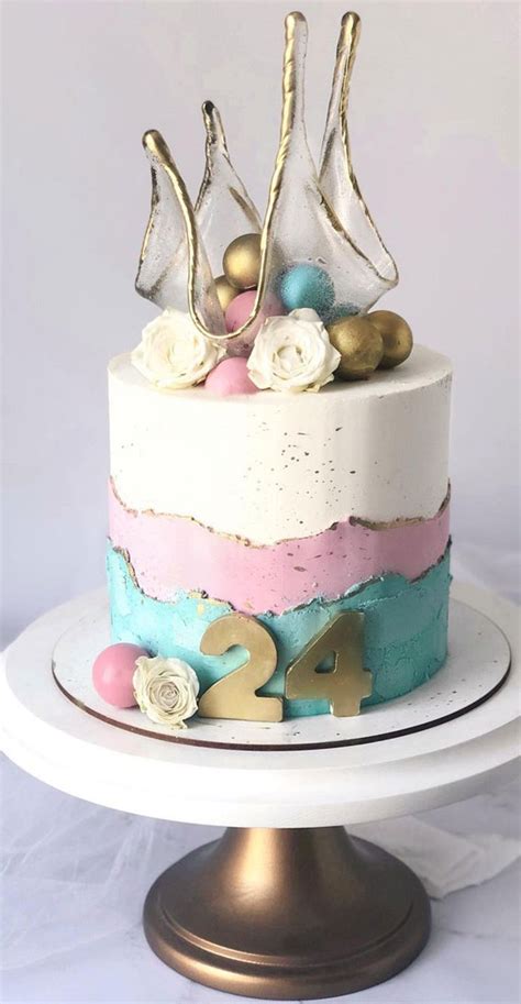 unique cake designs for a 24th birthday