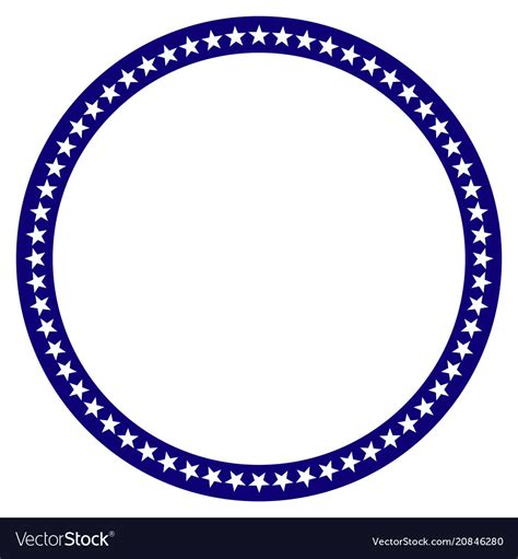 Star Circle Frame Template Royalty Free Vector Image