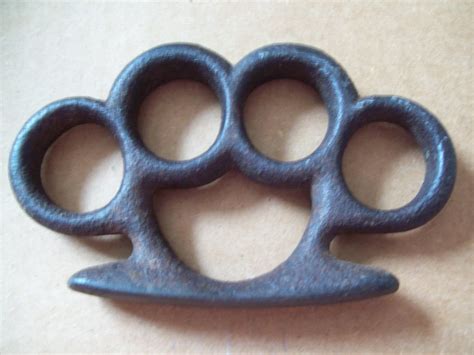 Vintage Antique Cast Iron Civil War Era Brass Knuckles