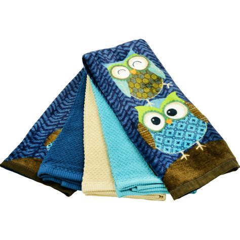 Mainstays Owl Kitchen Towel Set 5 Piece