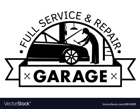 Auto Center Garage Service And Repair Logo Vector Image