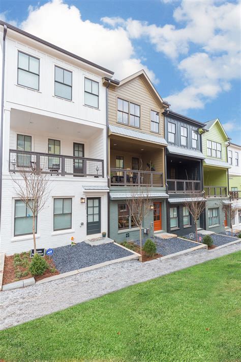 The urban architecture of the Jackson townhome front. Urban