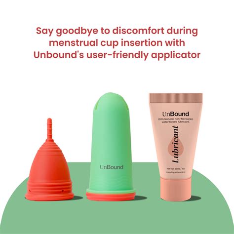 reusable menstrual cup applicator with lubricant unbound