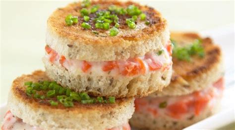 Mini Smoked Salmon Croque Monsieur Sandwich Recipe