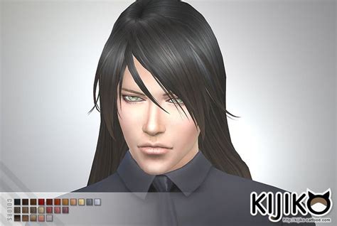 Long Straight For Male Kijiko In 2020 Sims 4 Hair