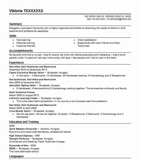 Industry leading samples, skills, & templates to help this page provides you with self employed resume samples to use to create your own resume with. Nail Technician Resume Example Self Employed - Idaho Falls ...
