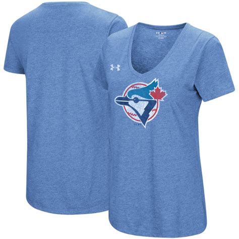 Womens Toronto Blue Jays Under Armour Heathered Light Blue Cooperstown