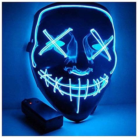 Eupaja Halloween Mask Led Halloween Costume Led Glow Scary Light Up