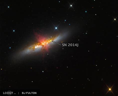 Researchers Observe Sn 2014j In The Nearby Galaxy M82