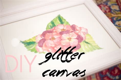 Diy Glitter Canvas Room Inspiration Youtube