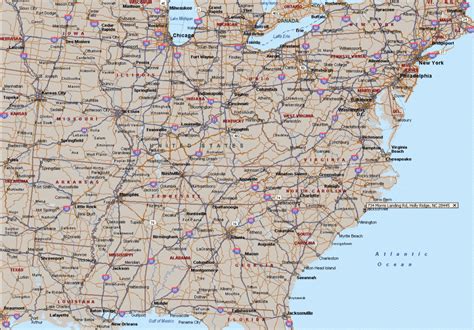 Road Map Of Southeast Us Maps Database Source