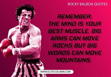 Rocky Balboa Famous Quote You Me Or Nobody Is Gonna Hit As Hard As
