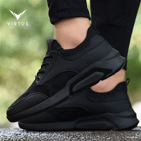 Jual Virtus Wear 39 44 Hiro Black Hitam Sepatu Sneakers Pria