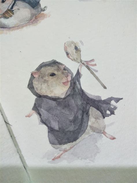 Join My Hamster Cult Watercolor