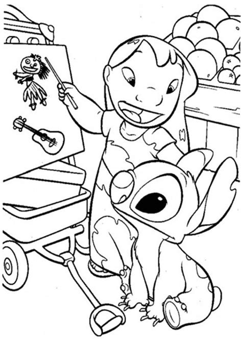 Stitch Colouring In Sheets Free Stitch Coloring Pages Printable