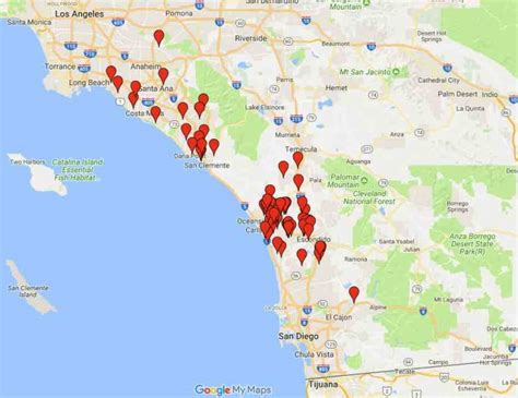 Map Of 55 Plus Communities In San Diego County And Orange