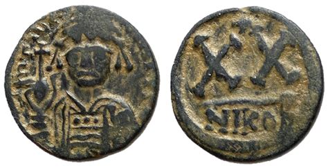 Tiberius Ii Constantine 578 582 Ad Half Follis Of Nicomedia Mint