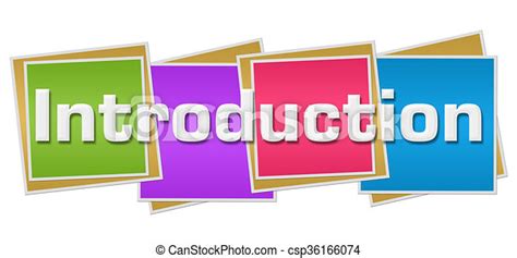 Stock Illustrations Of Introduction Colorful Blocks Introduction Word