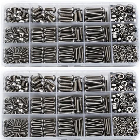 515pcs Bolts And Nuts Set M3 M4 M5 Stainless Steel Hex Socket Button Head Cap Screws