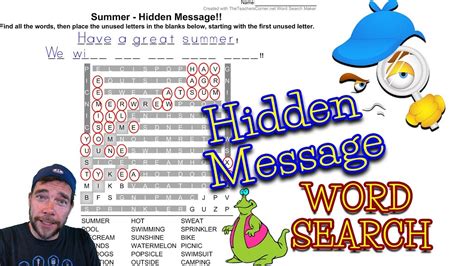 Hidden Message Word Search Maker Secret Message Youtube