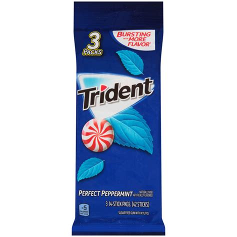 Save On Trident Sugar Free Gum Perfect Peppermint 3 Ct Order Online